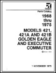 Cessna 421, A, B Golden Eagle 1968-75 Parts Catalog (part# P501-7)