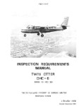 DeHavilland DHC-6 Twin Otter 1974 Inspection Requirements Manual (part# PSM 1-6-7)