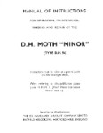 DeHavilland D.H. Moth Minor Type D.H. 94 Operation, Maintenance, Rigging & Repair (part# DEDH94-OM-C)