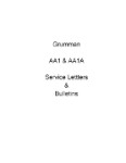 Grumman AA1 & AA1A Service Letters, Bulletins (part# GRAA1)