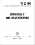 US Government Fundamentals Army Airplane Army Technical Manual (part# TM-55-404)