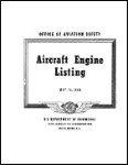 US Government Aircraft Engine Listing 1950 Engine Listing (part# USACENGINELISTING-C)