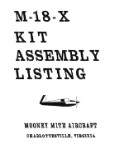 Mooney Mite M18X Series Parts Catalog (part# MOM18X-P-C)