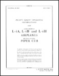 Piper L-4A, L-4B, L-4H Flight Manual (part# AN 01-140DA-1)