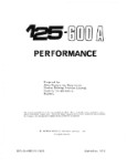 Hawker HS125-600A 1972 Performance (part# HKHS125600A 72PERF C)