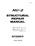 Mitsubishi Heavy Industries MU-2 Series 1972 Structural Repair Manual (part# YET-72035)