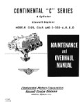 Continental A100, C115 & C125 Aircraft Engines Operation, Maintenance, Overhaul & Parts List (part# COA100-47-OP-C)