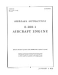 Continental O-200-1 Series Overhaul Instructions (part# COO2001SER-OH-C)
