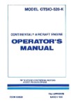 Continental GTSIO-520-K Series 1988 Operators Manual (part# X30598)