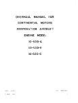 Continental IO-520-A, B, C 1964 Overhaul Manual (part# IO-52-3)