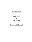Continental J69-T-19, 19A Turbo Jet Engine Overhaul Manual (part# J69-T-19,19A)