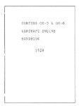 Curtiss-Wright OX5, OX-6 Engine Handbook Engine Handbook (part# CWOX5,6--HB-C)