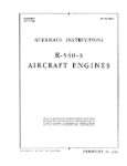 Kinner R-540-3 Engine 1944 Overhaul Instructions (part# 02-60BB-3)