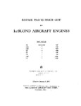Leblond 60, 70, 85, 70, 90, 110 Repair Parts Price List 1937 (part# LOLEBLOND-37-P-C)