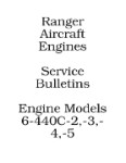 Ranger 6-440C, 2, 3, 4, 5 Series Engines Service Letters & Bulletins (part# RG6440CSLB)