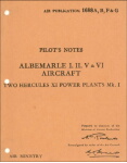 Albemarle I, II, V, VI Pilot's Notes (part# AP 1688A,B,F,G PN)