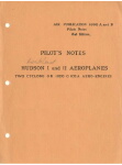 Hudson I, II Pilot's Notes (part# AP 1690A,B PN)