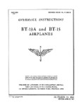 Consolidated BT-13A & BT-15 1941 Overhaul Instructions (part# 01-50BB-3)