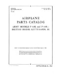 Curtiss-Wright P-40K & P-40K-1 Army 1943 Parts Catalog (part# 01-25CK-4)
