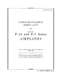 Lockheed P-38 & F-5 1944 Interchangeable Parts List Manual (part# T.O. 01-75-28)