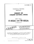 McDonnell Douglas F-102A & TF-102A 1958 Maintenance Manual (part# 1F-102A-2-12)