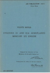 Westland Lysander III, IIIA Pilot's Notes (part# AP 1582C PN)