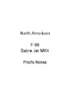 North American F-86 Sabre Jet MK4 Pilot's Notes (part# NAF86-POH-C)