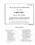 North American F-86D & F-86L 1961 List of Applicable Publications (part# 1F-86D-01)