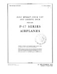 Republic Aviation P-47 1944 Basic Weight Checklist & Loading Data (part# 01-65B-5)