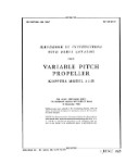 Aeromatic Propellers Koppers Model 221B 1945 Handbook Of Instructions With Parts Catalog (part# AN 03-20-27)