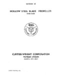 Curtiss-Wright Hollow Steel Blade Prop 3 Blade Operation, Installation, Maintenance (part# CWHOLLOWSTEELBLADE-C)